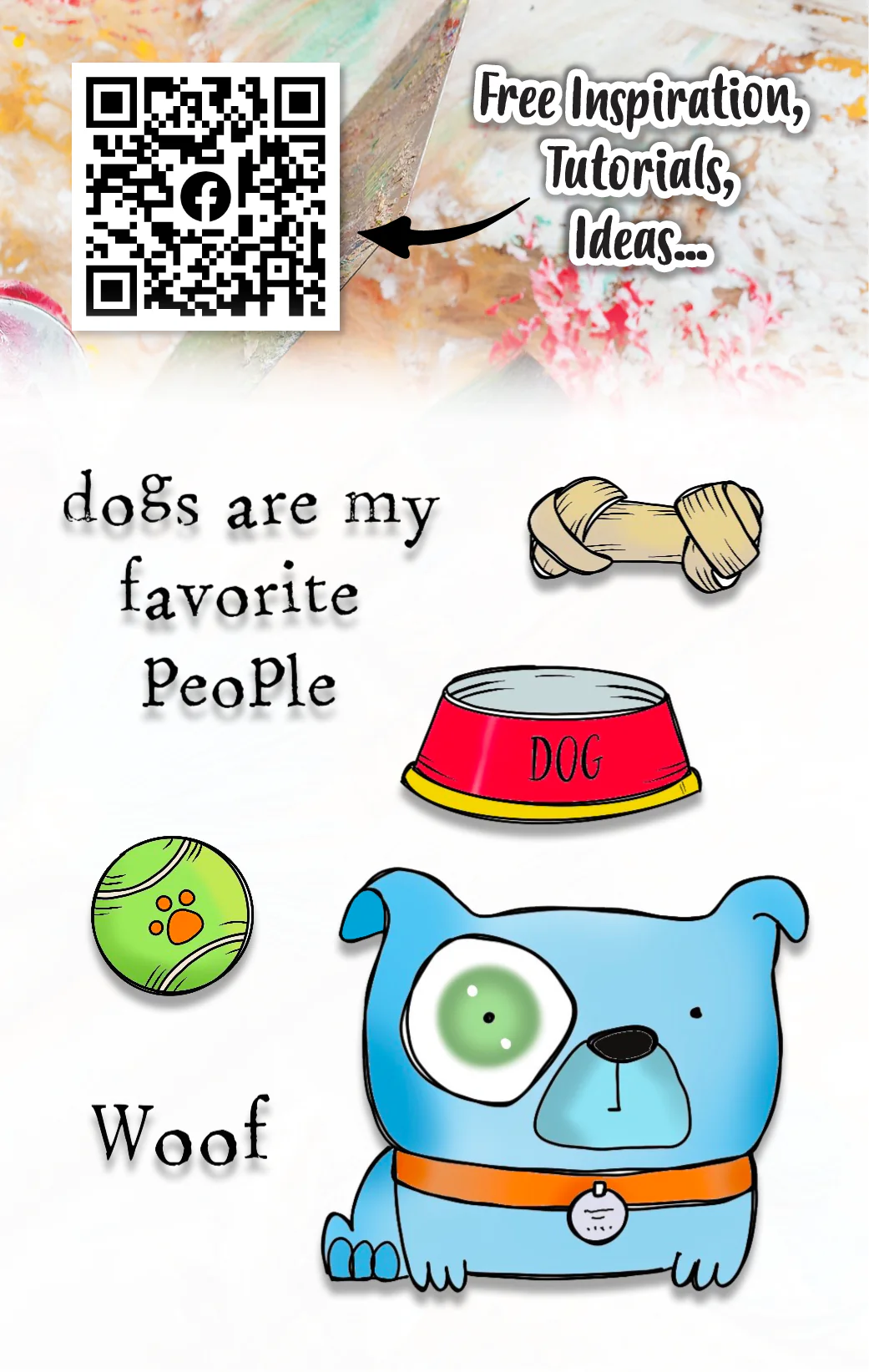 #1035 - A7 Stamp - Woof Woof - Image 4