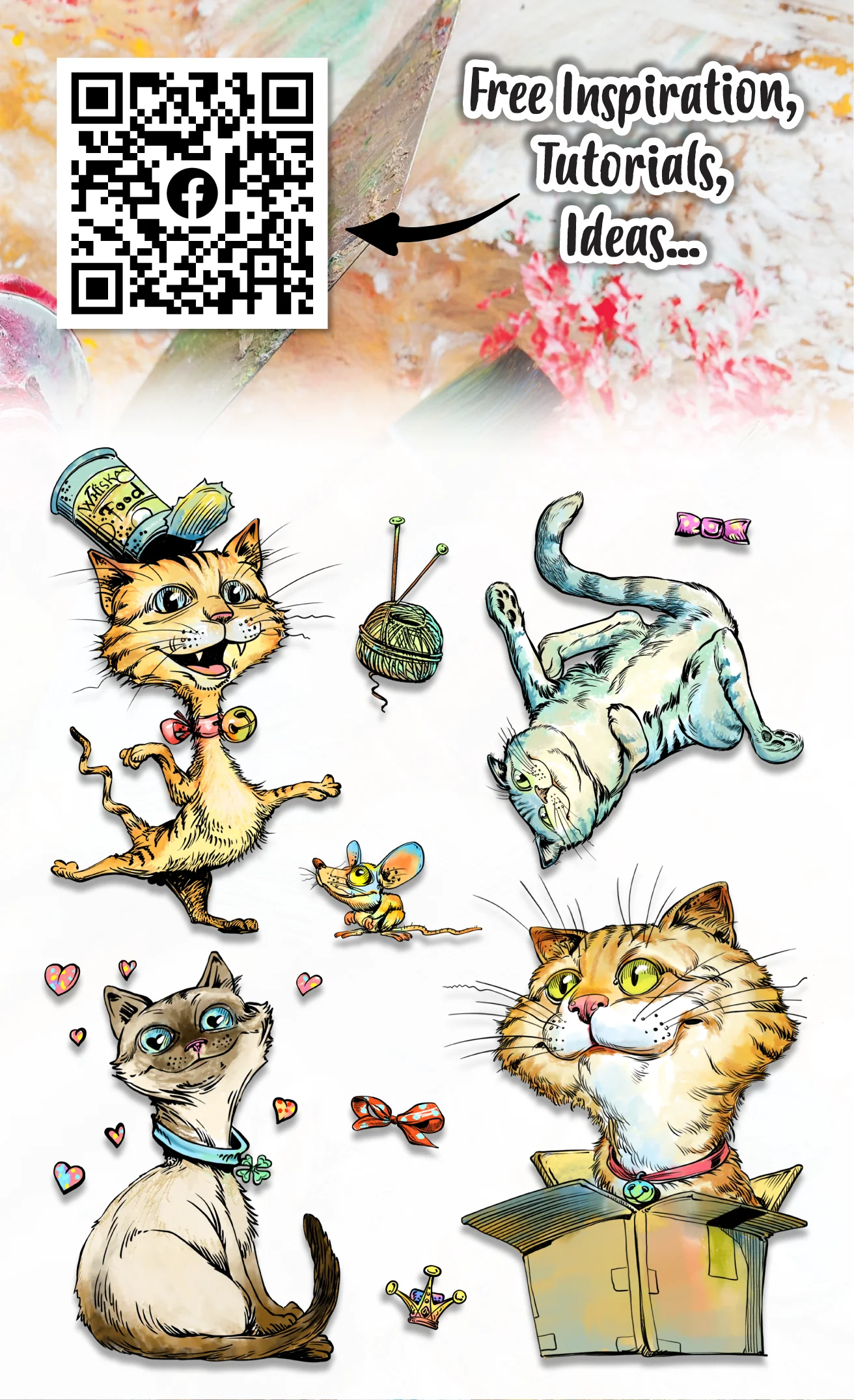 #1123 - A6 Stamp Set - Alleycat Acrocats - Image 6