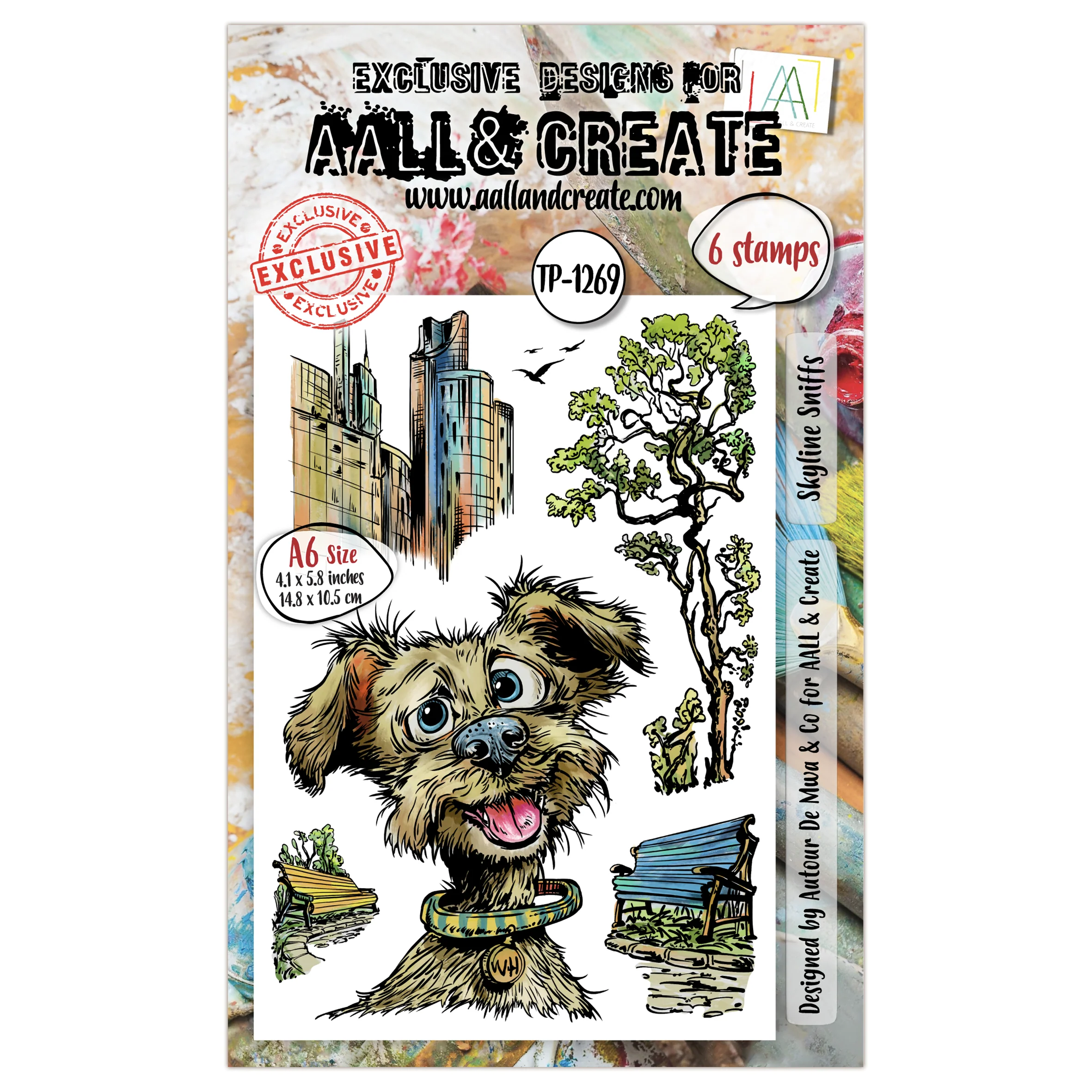 #1269 - A6 Stamp Set - Skyline Sniffs