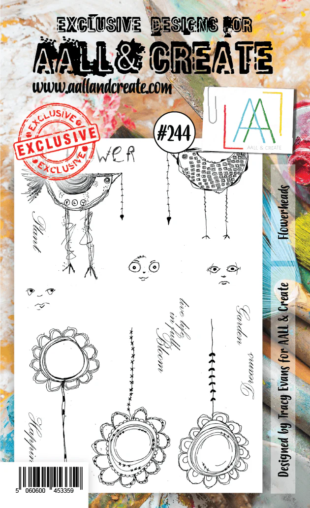#244 - A6 Clear Stamp Set - Flowerheads