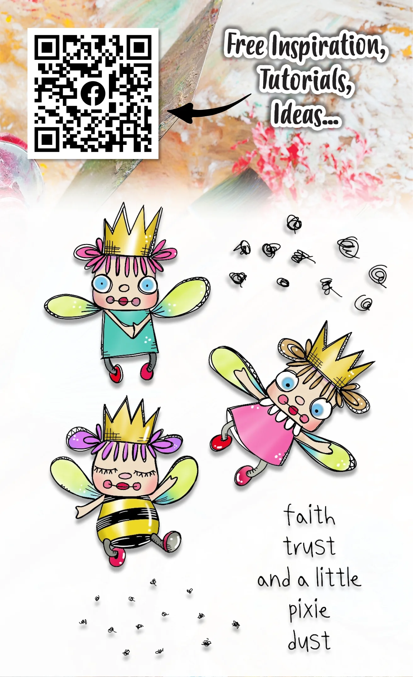 #251 - A6 Clear Stamp Set - Pixie Dust - Image 4