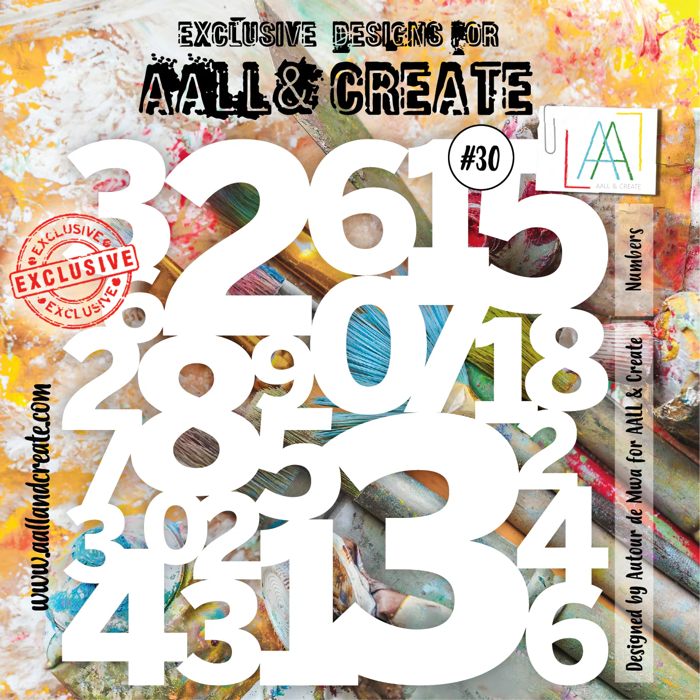#30 - 6"x6" Stencil - Numeric