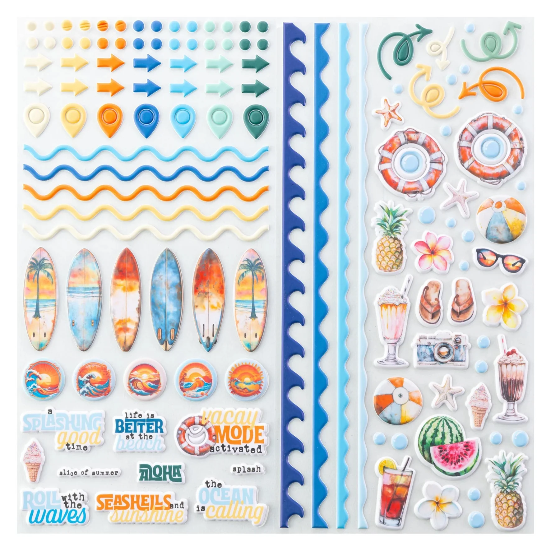 49 And Market Beach Vibes Puffy Stickers - Image 2