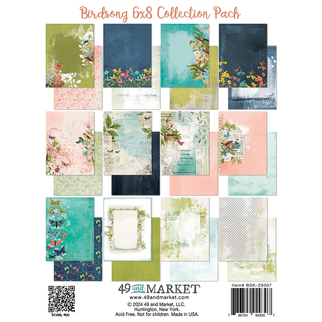 49 And Market Birdsong Collection Pack 6"X8" - Image 3