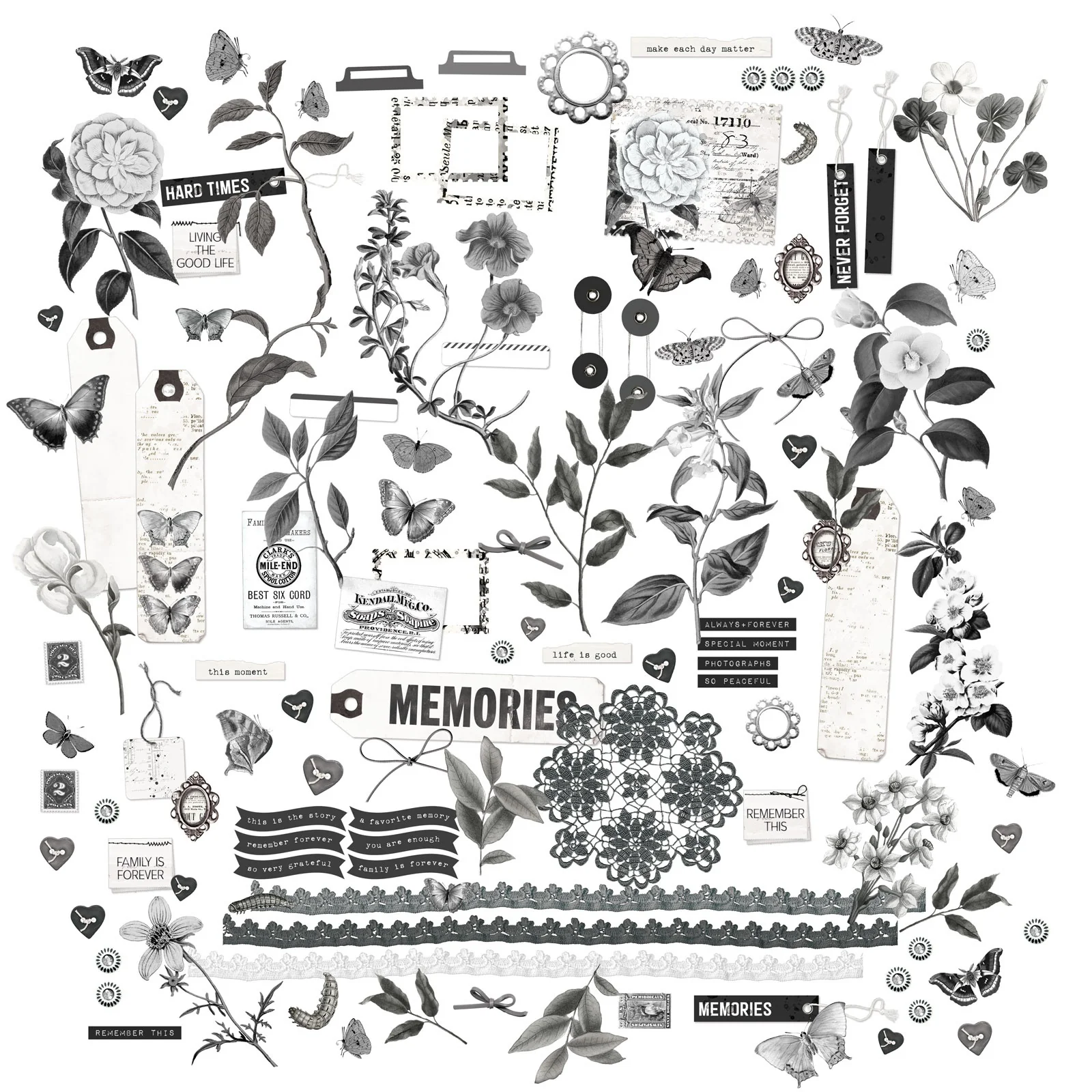 49 And Market Color Swatch: Charcoal Laser Cut Outs - Elements - Image 2