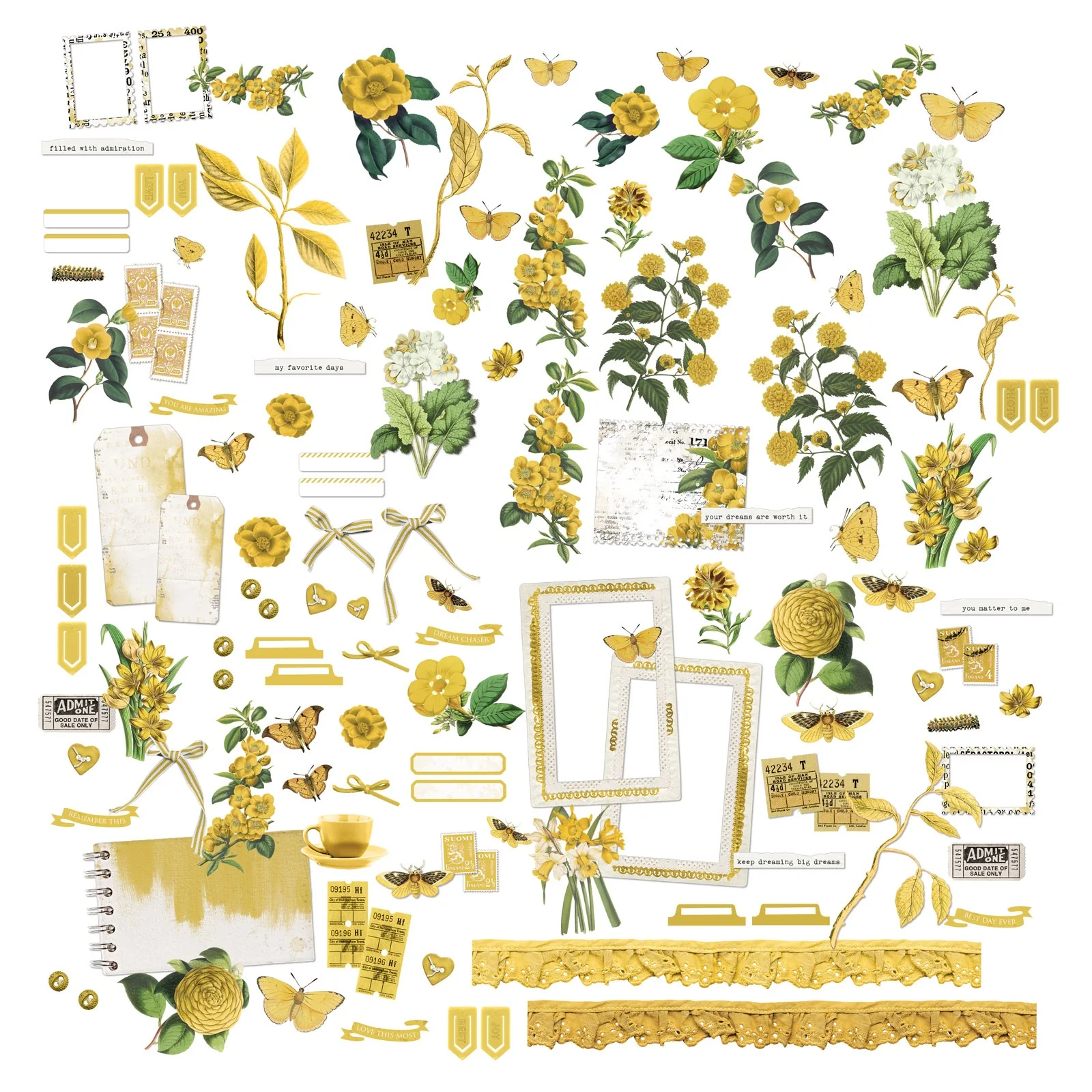 49 And Market Color Swatch: Ochre Mini Laser Cut Outs - Elements - Image 2