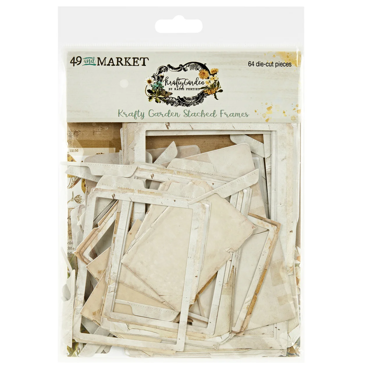 49 And Market Krafty Garden Chipboard Set - Stacked Frames