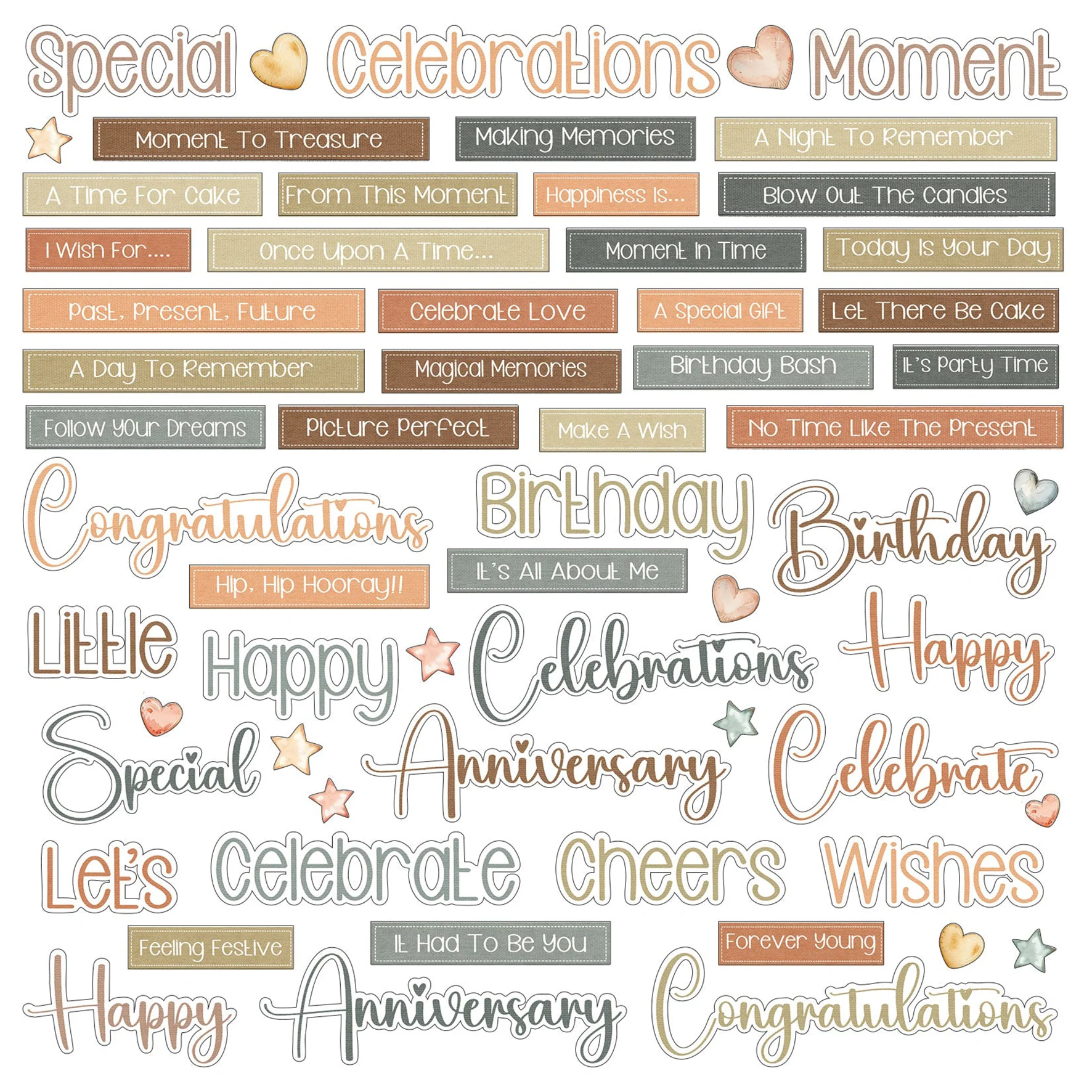 49 and Market Little Celebrations Chipboard Words - Image 2