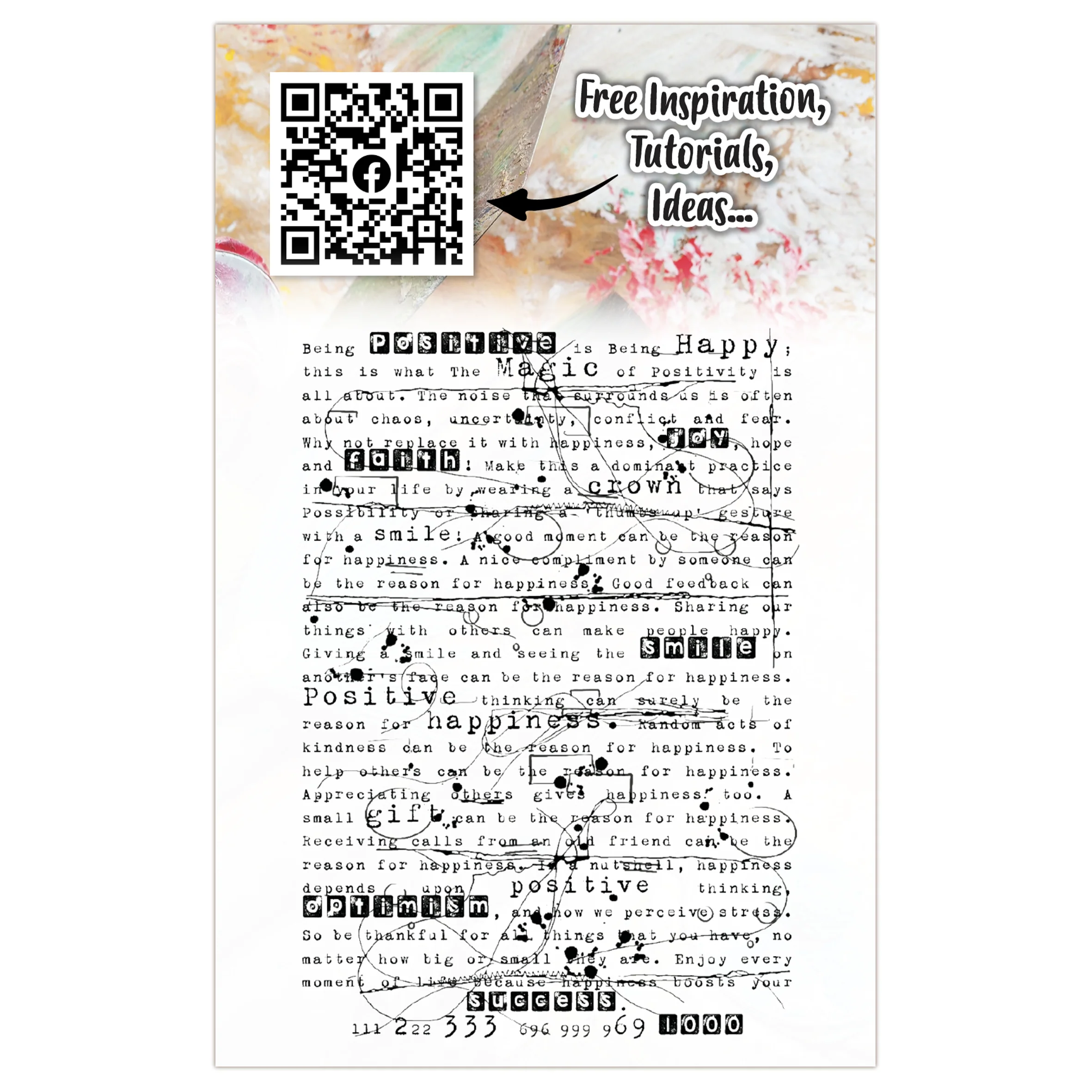 #595 - A7 Clear Stamp Set - Scripted Thoughts - Image 2