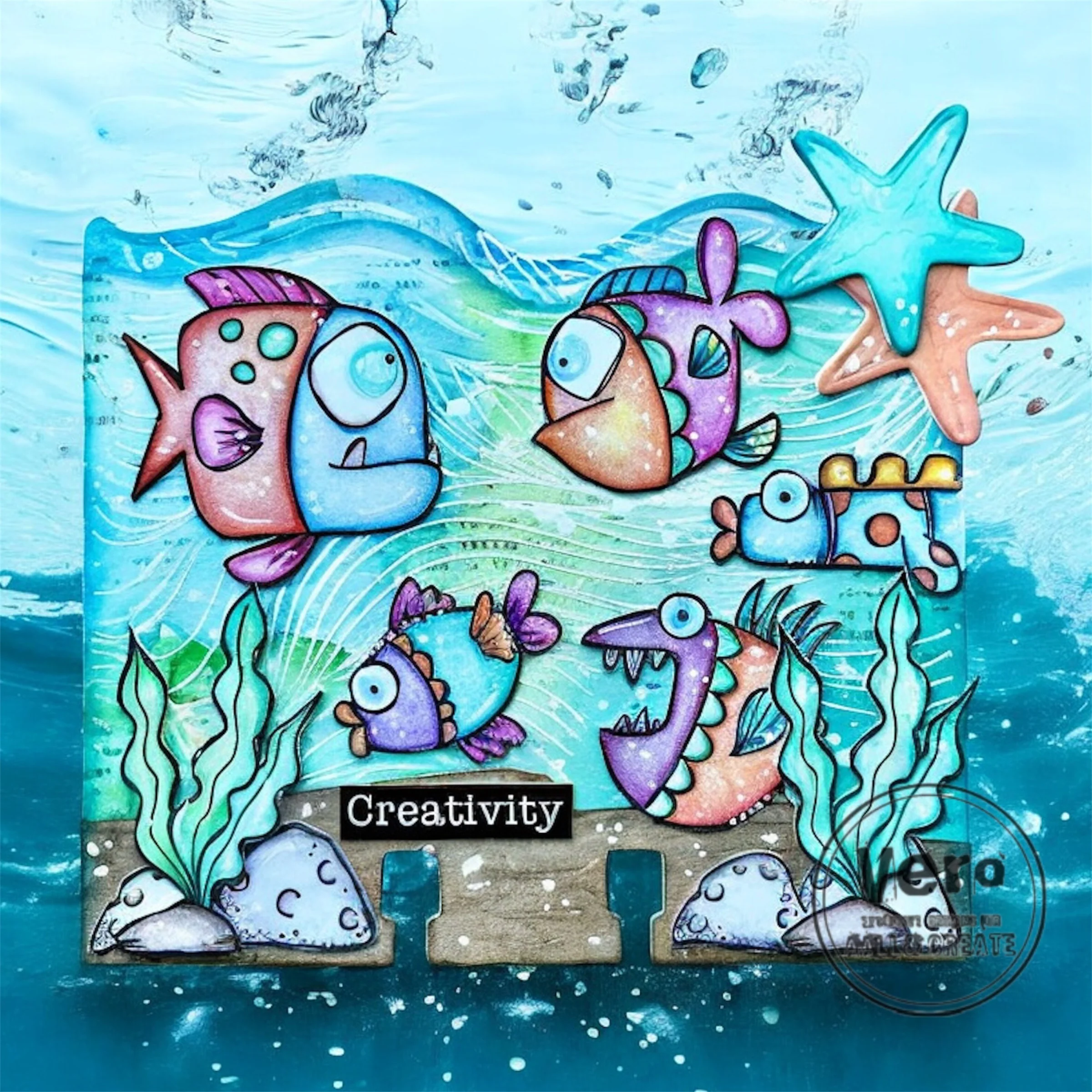 #858 - A7 Clear Stamp Set - Plenty of Fish - Image 2