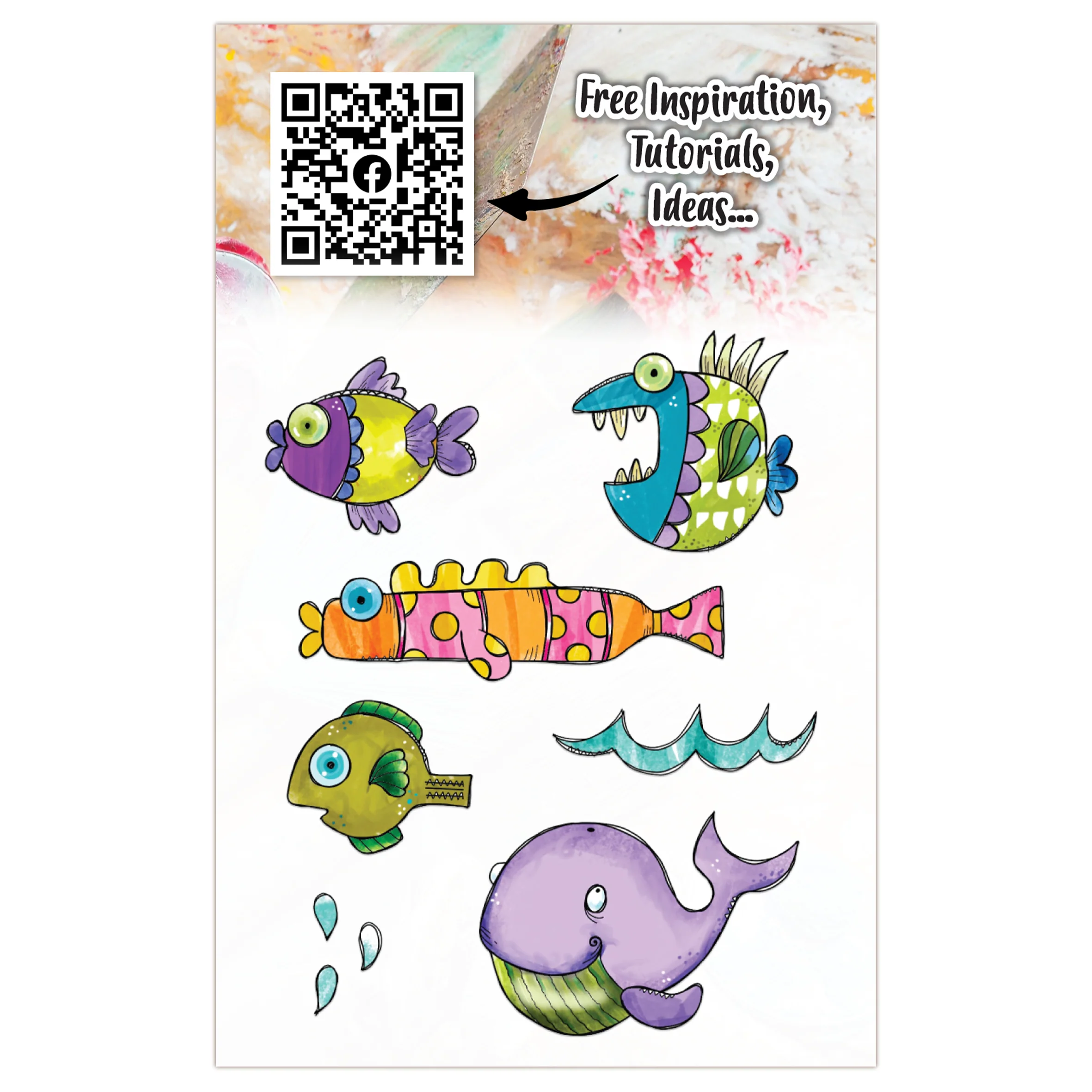 #858 - A7 Clear Stamp Set - Plenty of Fish - Image 8
