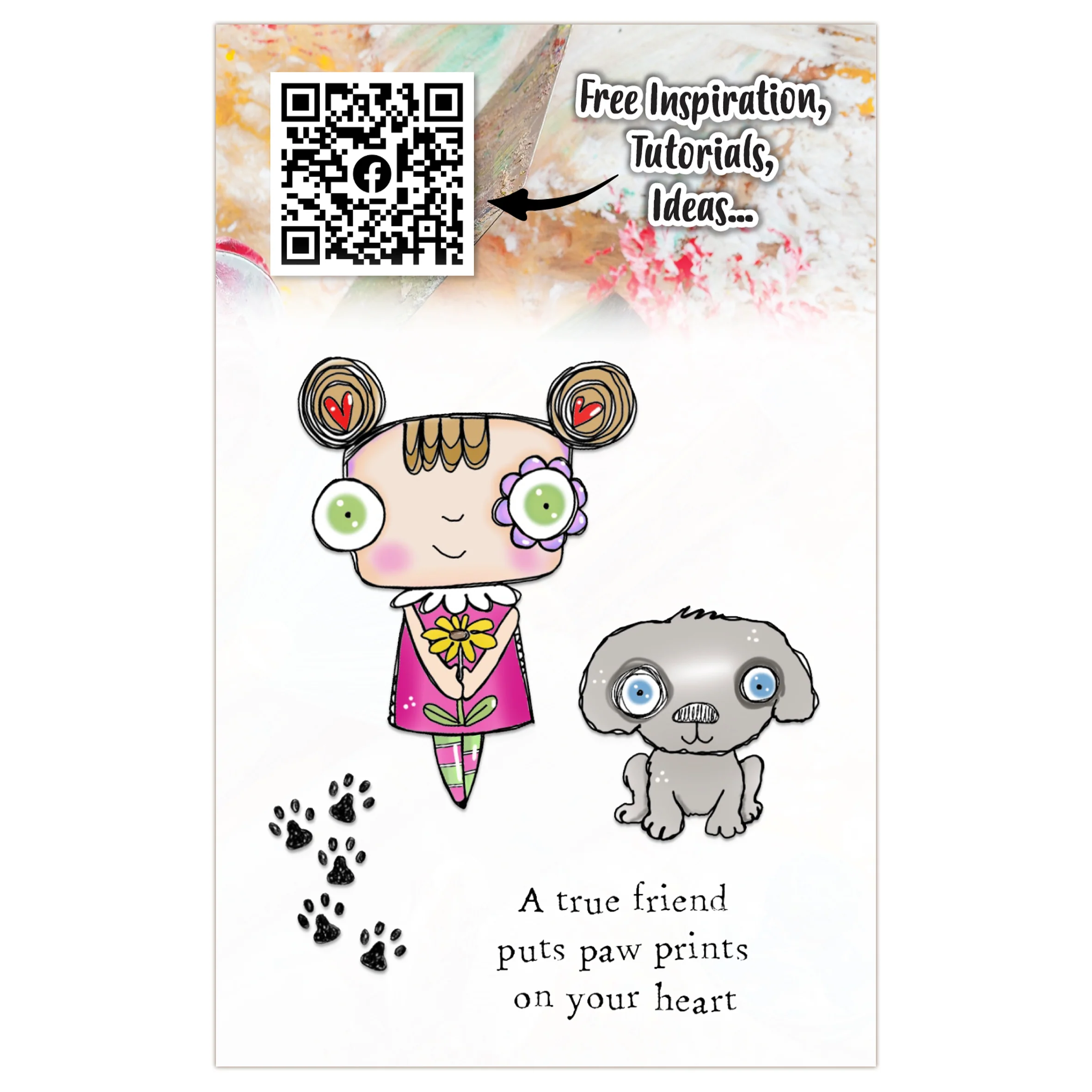 #358 - A7 Clear Stamp Set - Paw Prints - Image 2