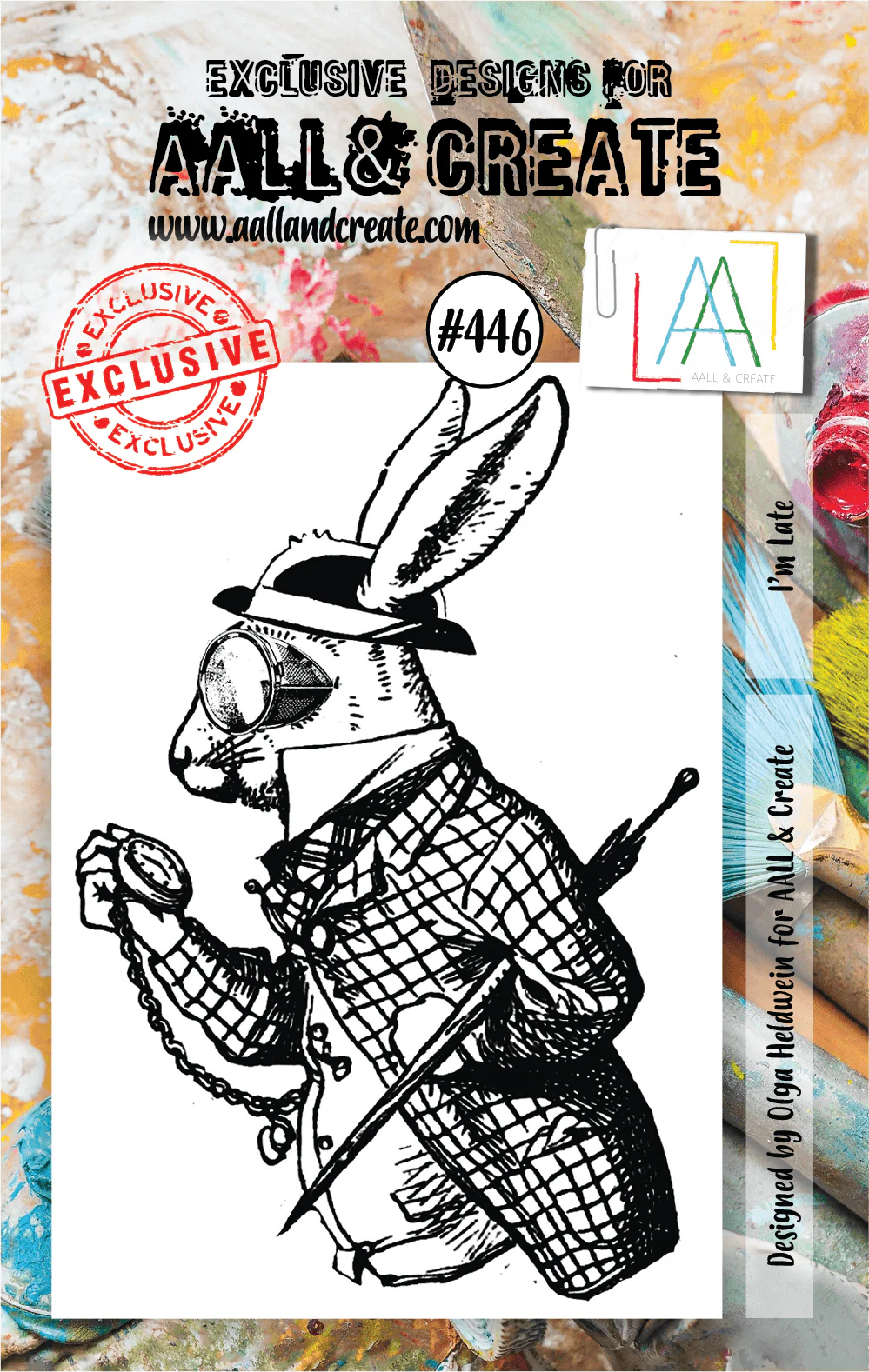 #446 - A7 Clear Stamp Set - I'm Late