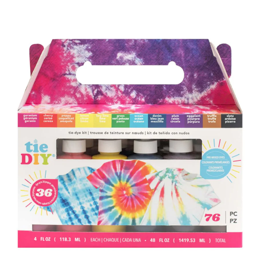 American Crafts Tie DIY Brights Kit - 12 Colors