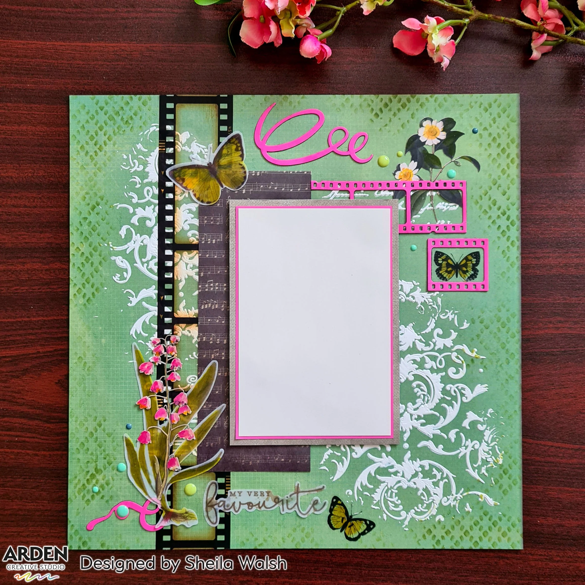 Arden Creative Studio Maker Series Fancy Flourish 6in x 8in Stencil - Image 3