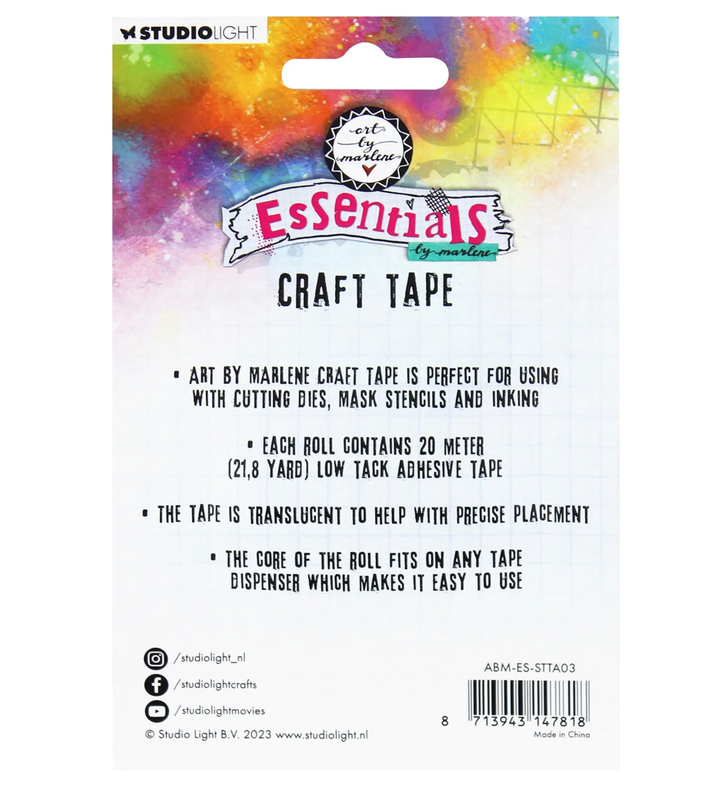 Art By Marlene Essentials Craft Tape 20m x 10/15/20mm - Image 2