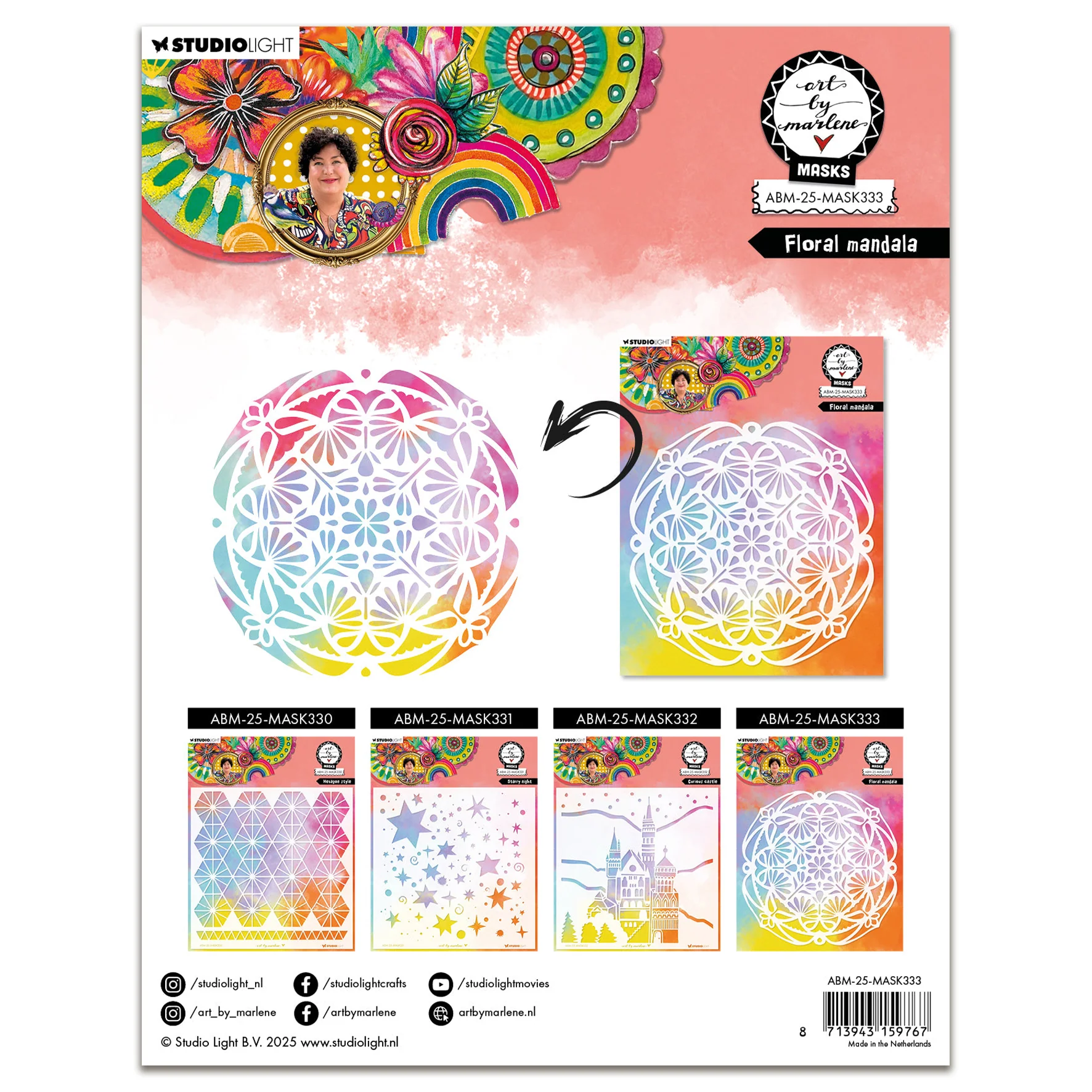 Art by Marlene Mask - Floral Mandala - Image 2