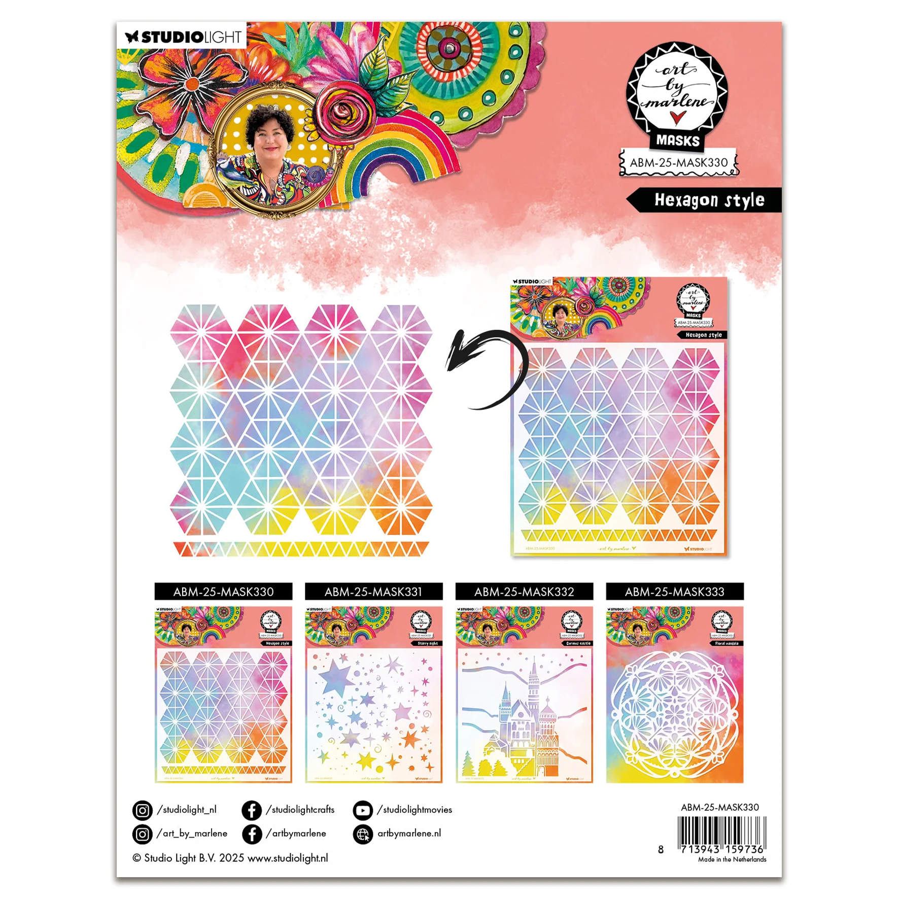 Art by Marlene Mask - Hexagon Style - Image 2