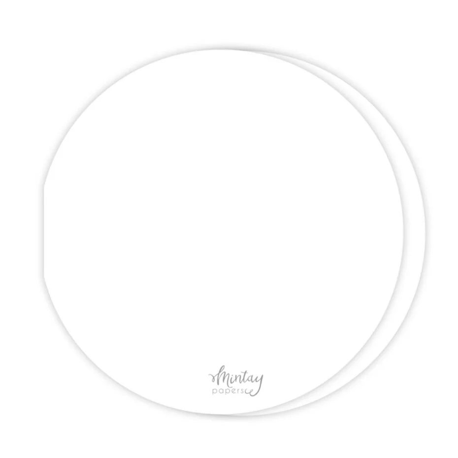 Mintay Basic Cirlcle Card Base White (5pcs)