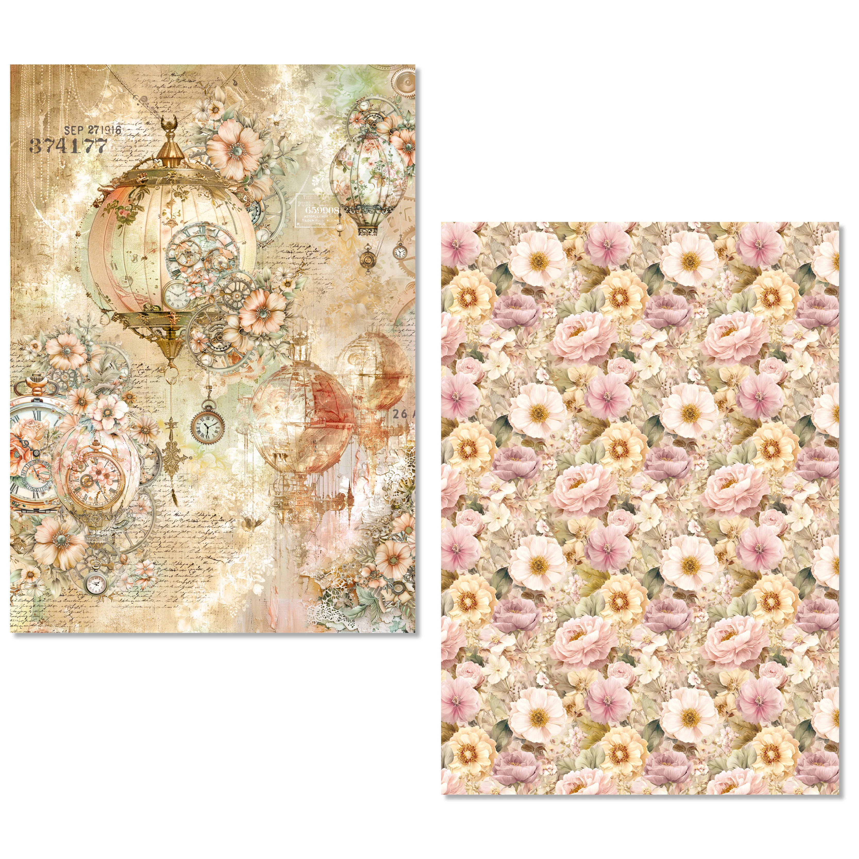 Ciao Bella Lost in Time A5 Rice Paper Mixed (8pcs) - Image 2