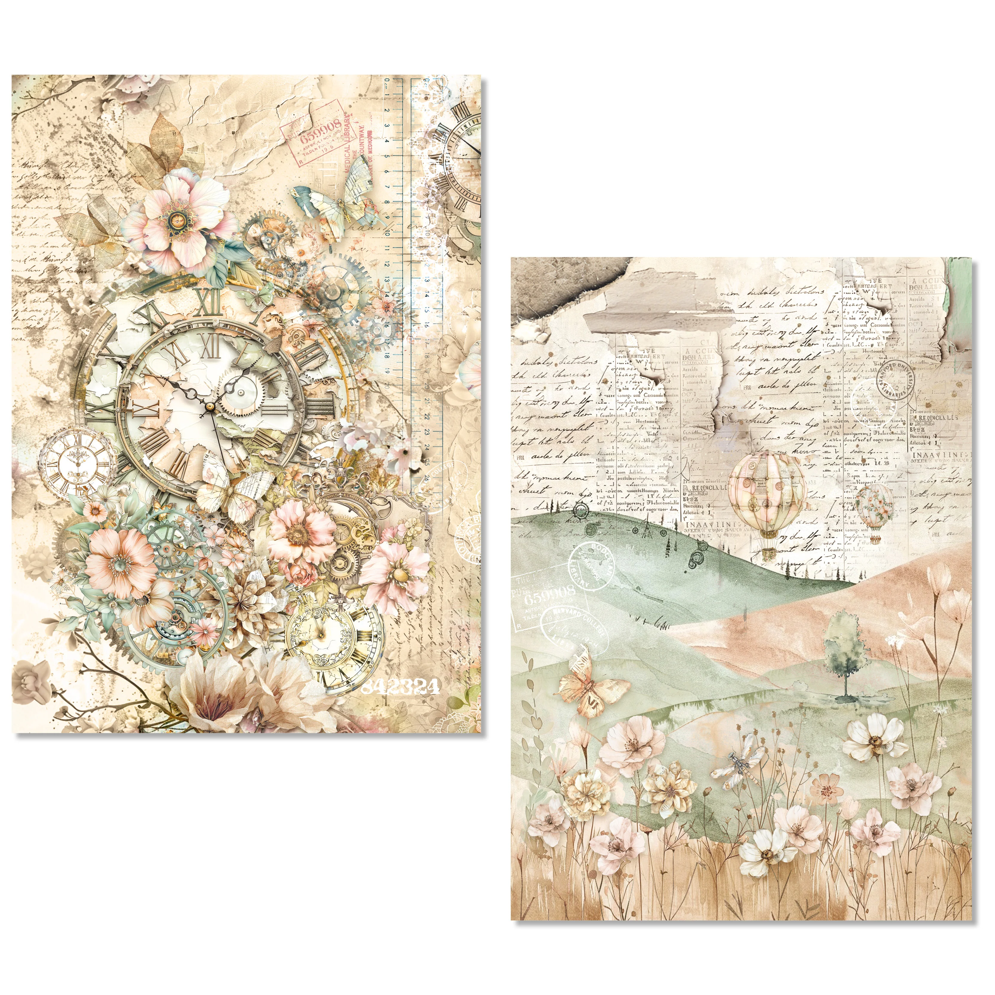 Ciao Bella Lost in Time A5 Rice Paper Mixed (8pcs) - Image 4