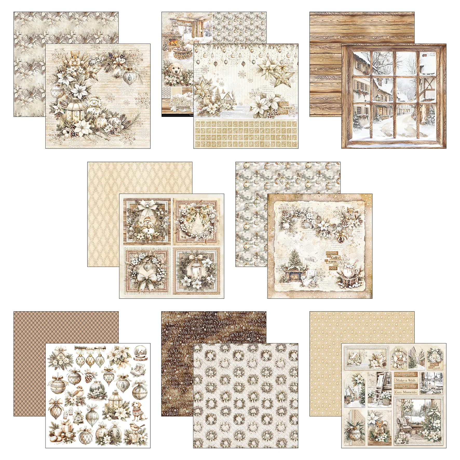 Ciao Bella Winter Season 12x12 Inch Patterns Pad (8pcs) - Image 2