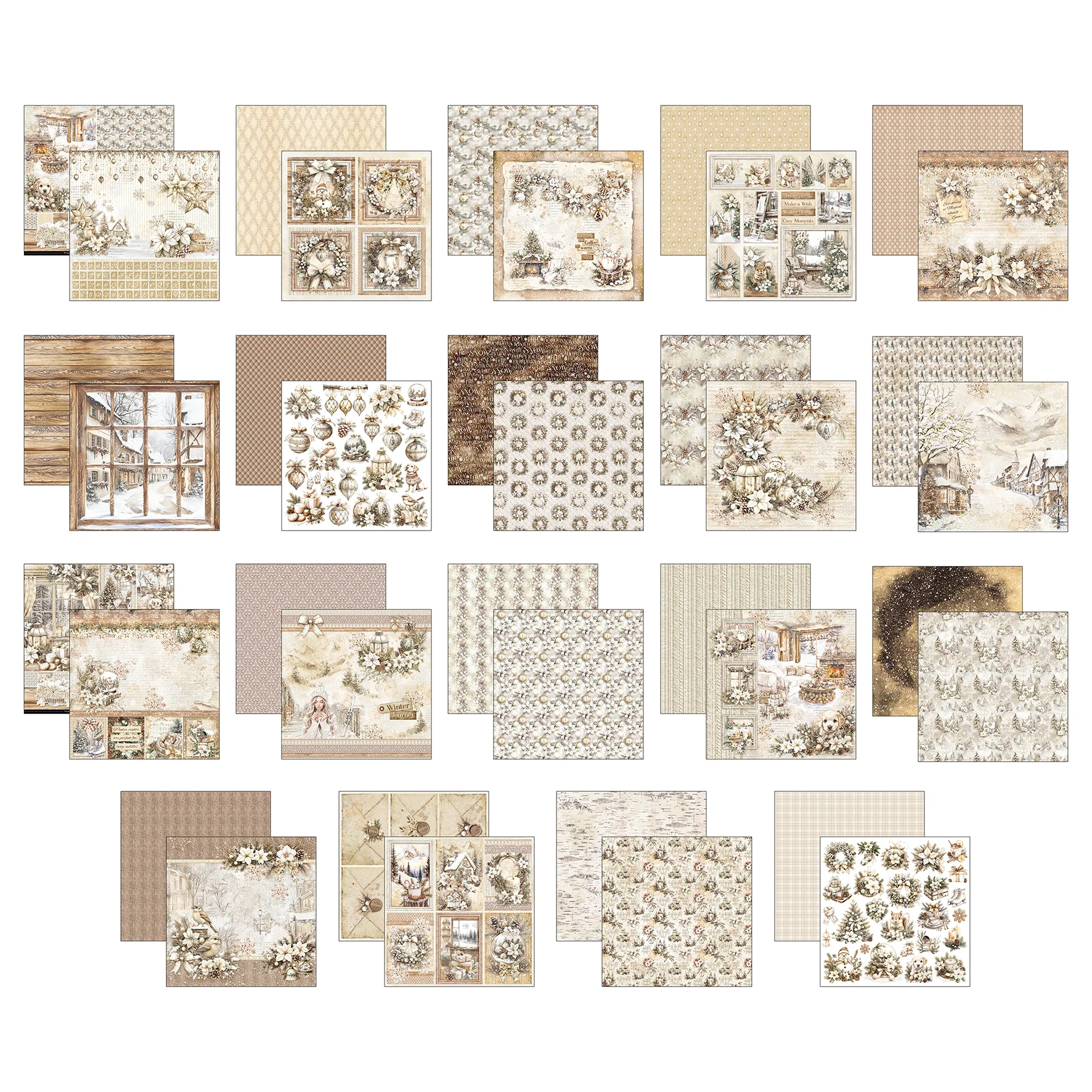 Ciao Bella Winter Season 12x12" Paper Bundle - Image 2