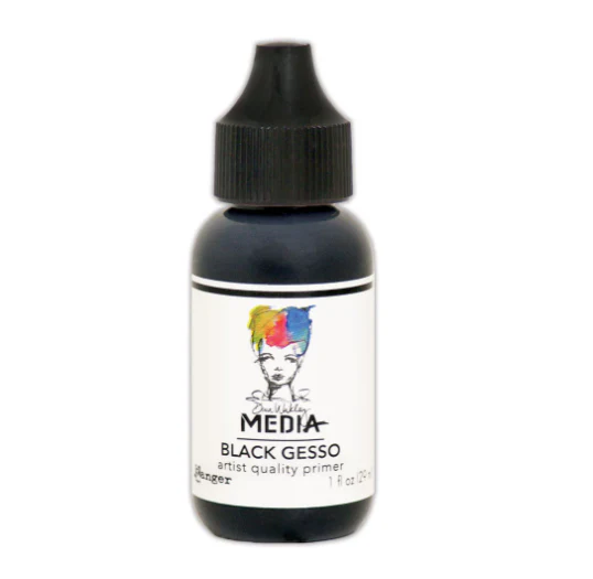 Ranger Dina Wakley MEdia Gesso Black 1 fl oz