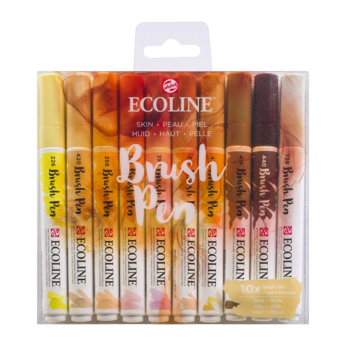 Ecoline Brush Pen Set Of 10 Skin