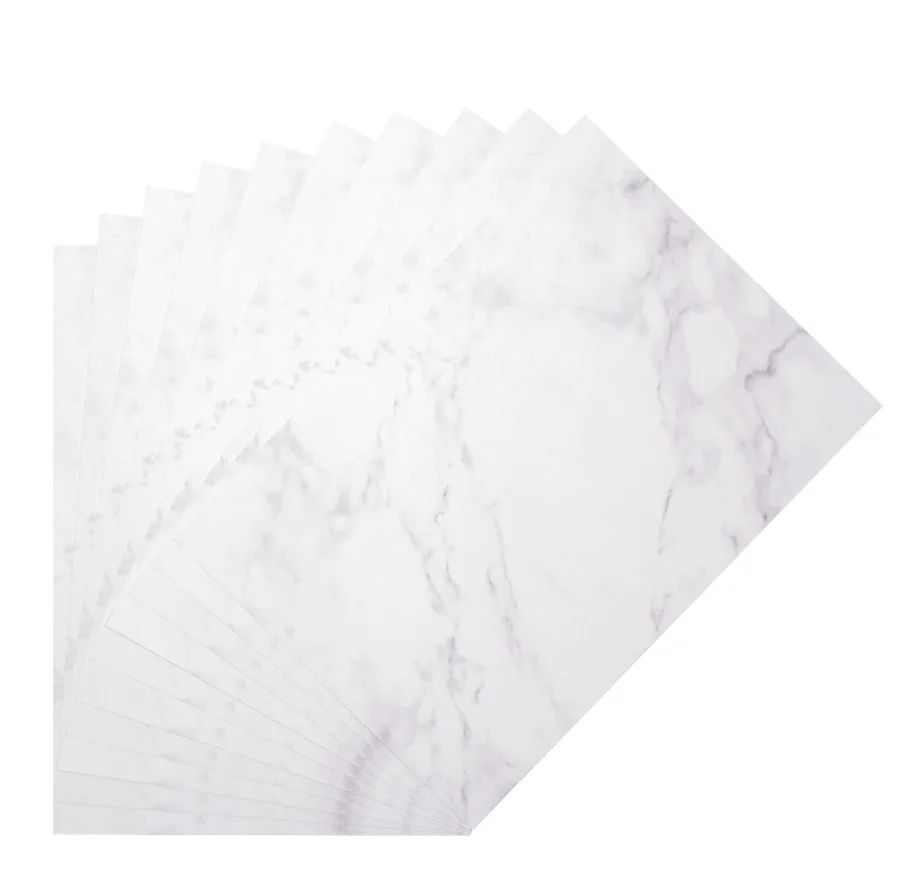 Florence Marble Cardstock 200g Smooth A4 White 10 Pcs
