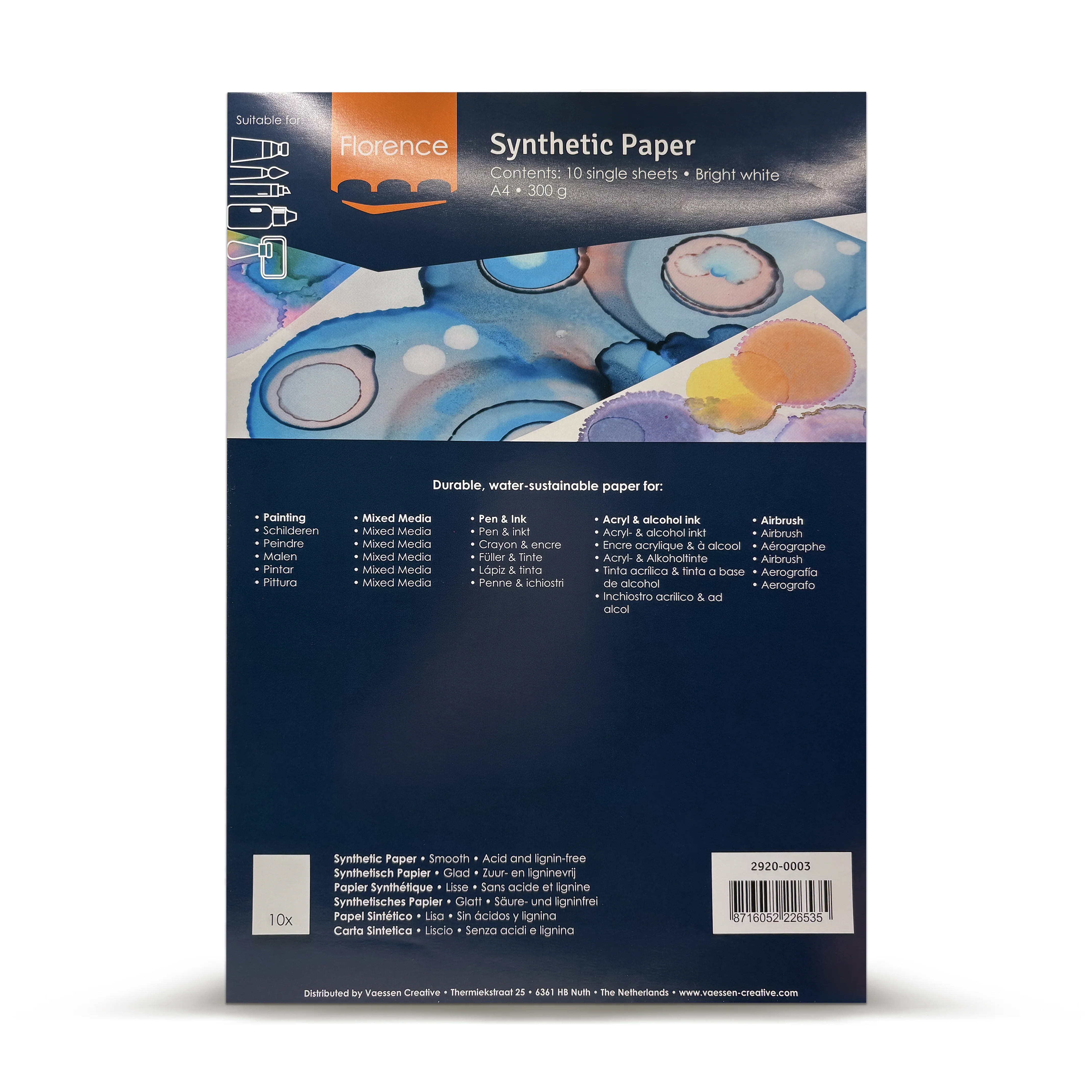 Florence Synthetic Paper 300g A4 White 10 Pcs