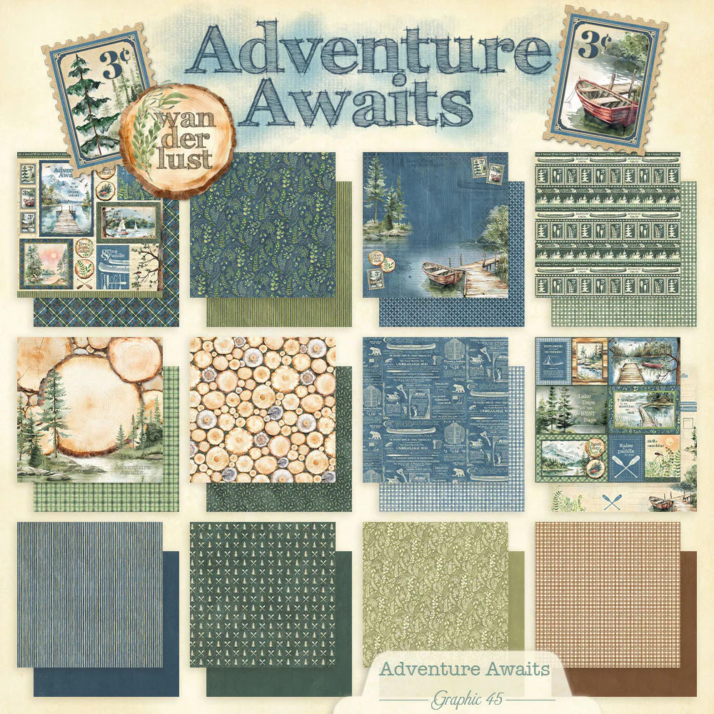 Graphic 45 Adventure Awaits 8x8 Inch Collection Pack - Image 2