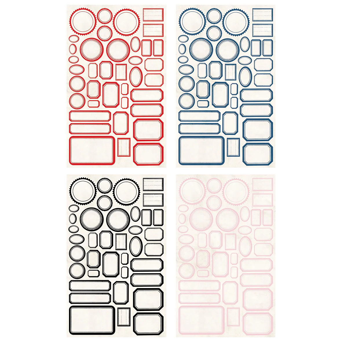 Idea-ology Tim Holtz Classic Label Stickers 152 Pcs - Red/White - Image 2
