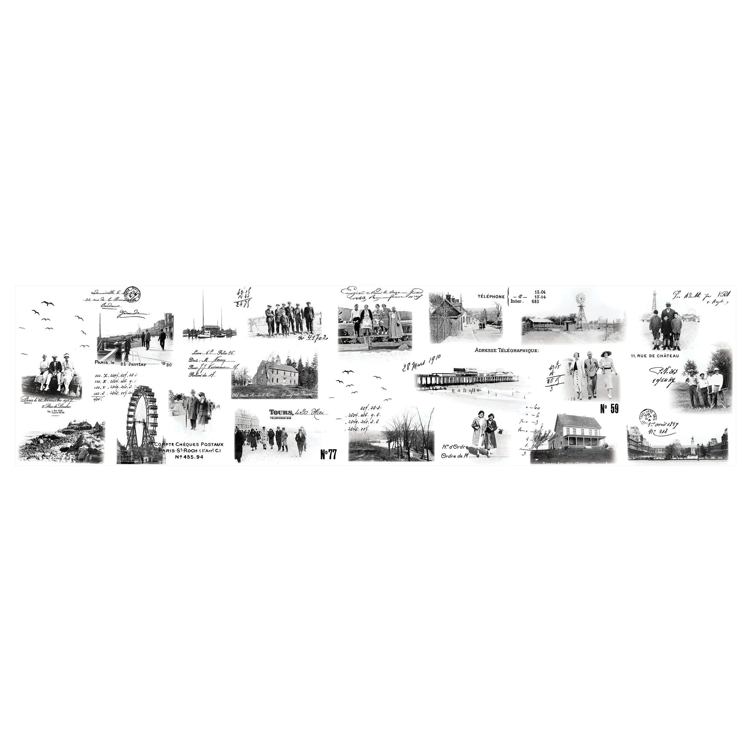 Idea-ology Tim Holtz Collage Paper 6"X6yds - Photographic - Image 2