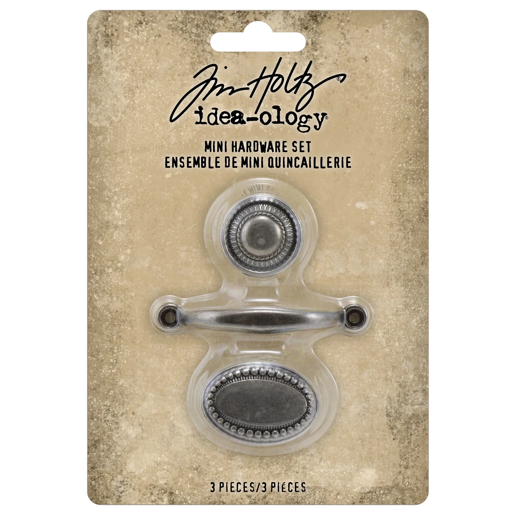 Idea-ology Tim Holtz Mini Metal Hardware Pulls - 3 Pcs