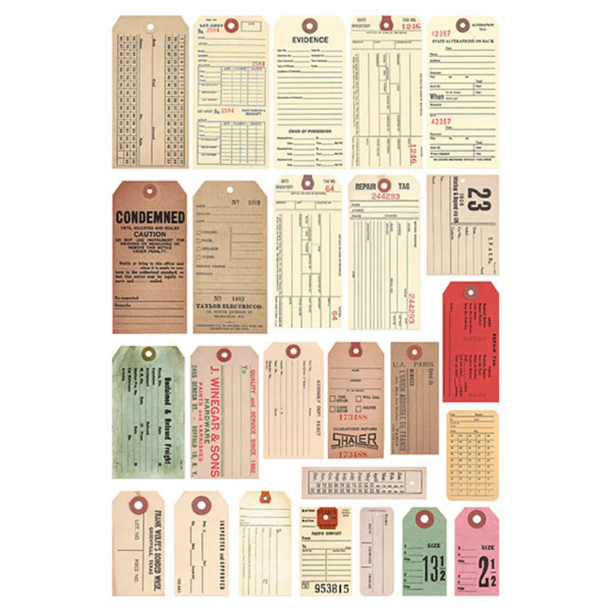 Idea-ology Tim Holtz Salvaged Tags-25 Pieces - Image 2
