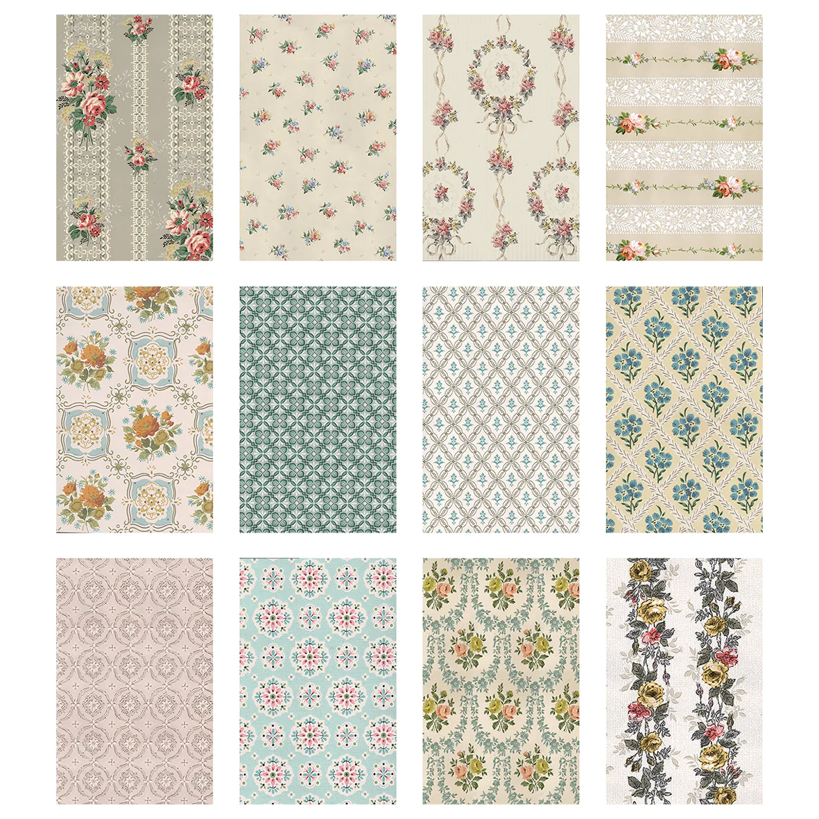 Idea-ology Tim Holtz Worn Wallpaper 5"X8" - 24 Pieces - Image 2
