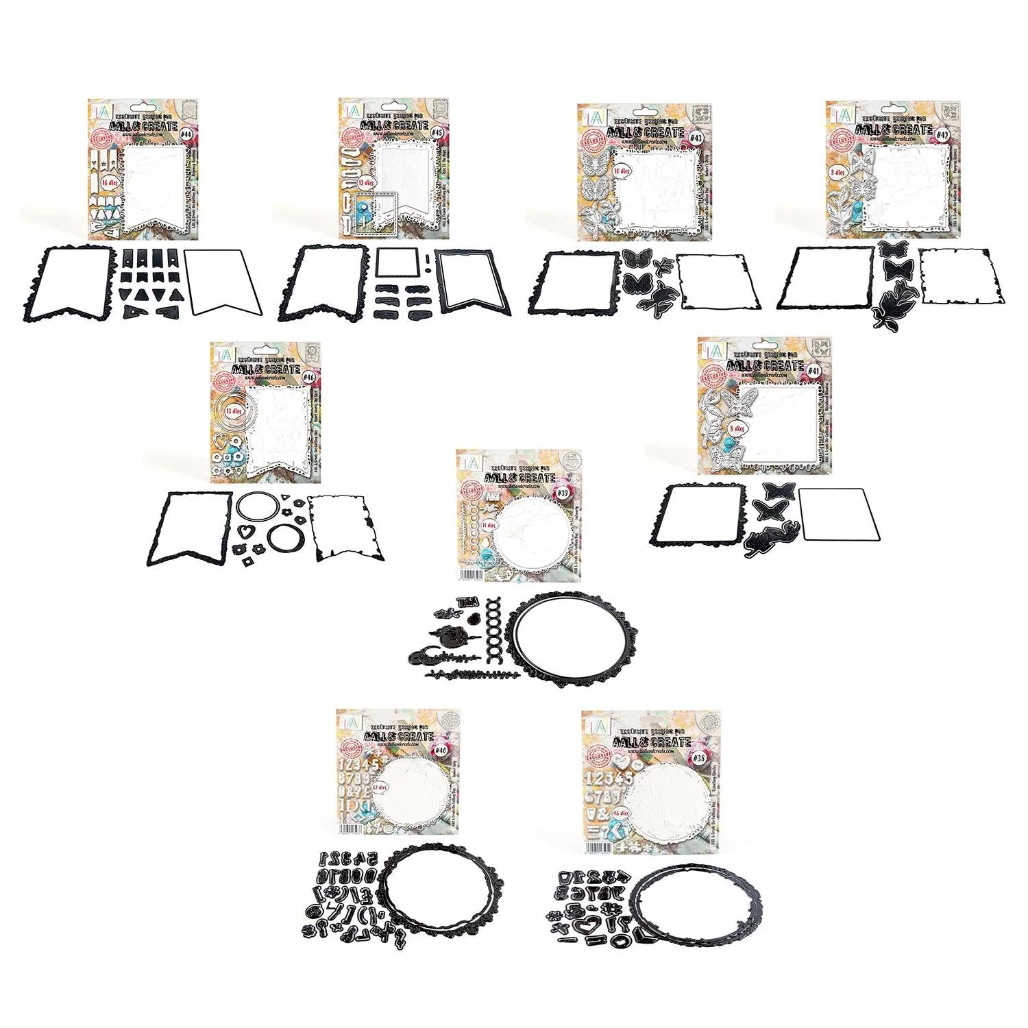 9x Quirky Shapes' Dies Bundle