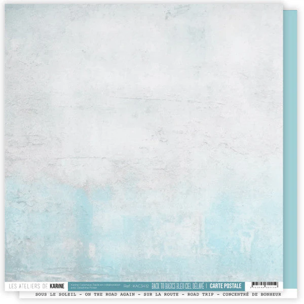 Les Ateliers De Karine Postcard - Paper Washed Sky (1pc)