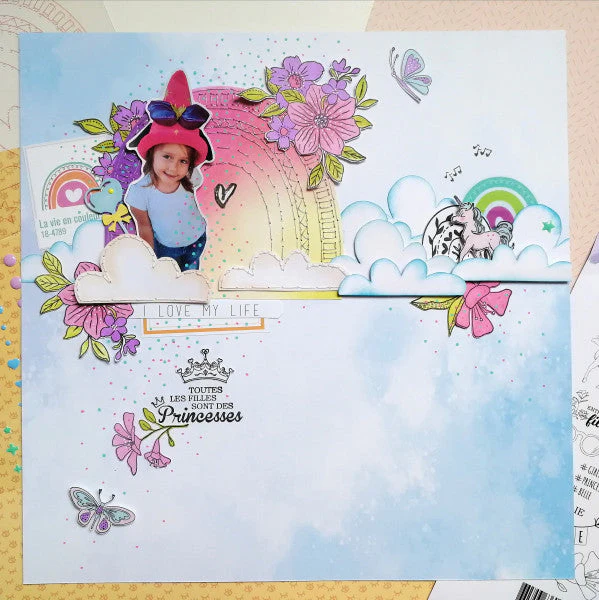 Les Ateliers De Karine Rainbow - Rainbow Embroidery Stencil - Image 4