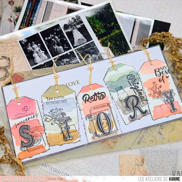 Les Ateliers De Karine Vintage Journal - Die Set - Tags Notes - Image 2