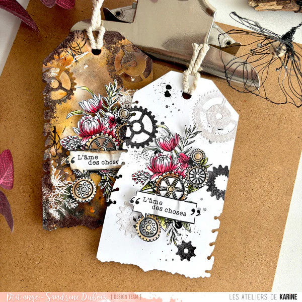 Les Ateliers De Karine Vintage Journal - Die Set - Tags Notes - Image 6