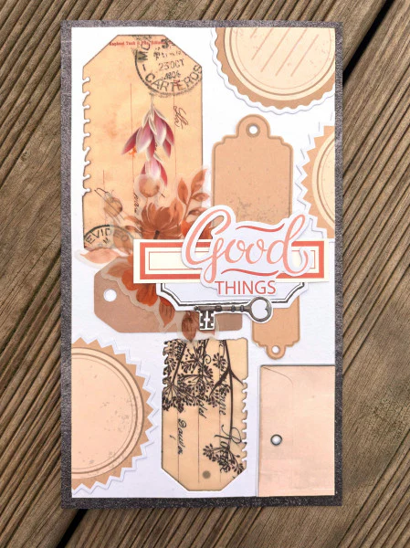 Les Ateliers De Karine Vintage Journal - Die Set - Tags Notes - Image 7