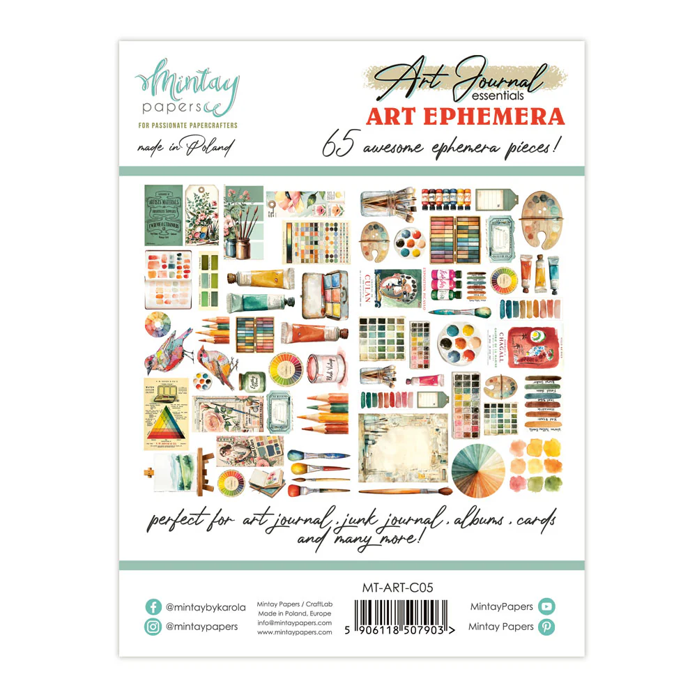 Mintay Art Journal Ephemera Pack Art (65pcs) - Image 2