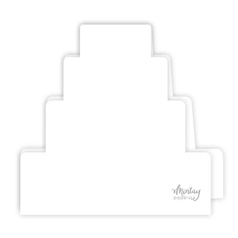 Mintay Basic Birthday Cake Card Base White (5pcs)