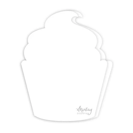 Mintay Basic Cupcake Card Base White (5pcs)