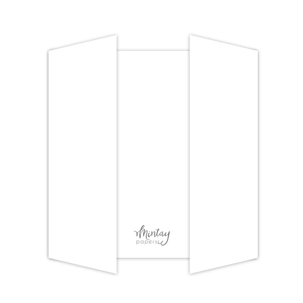 Mintay Basic Gate Fold Card Base White (5pcs)