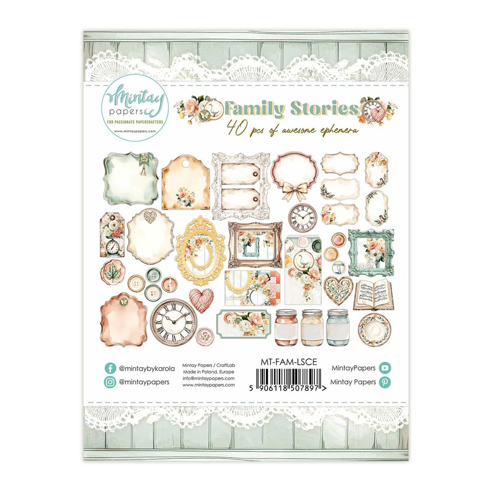 Mintay Family Stories Paper Ephemera (40pcs) - Image 2