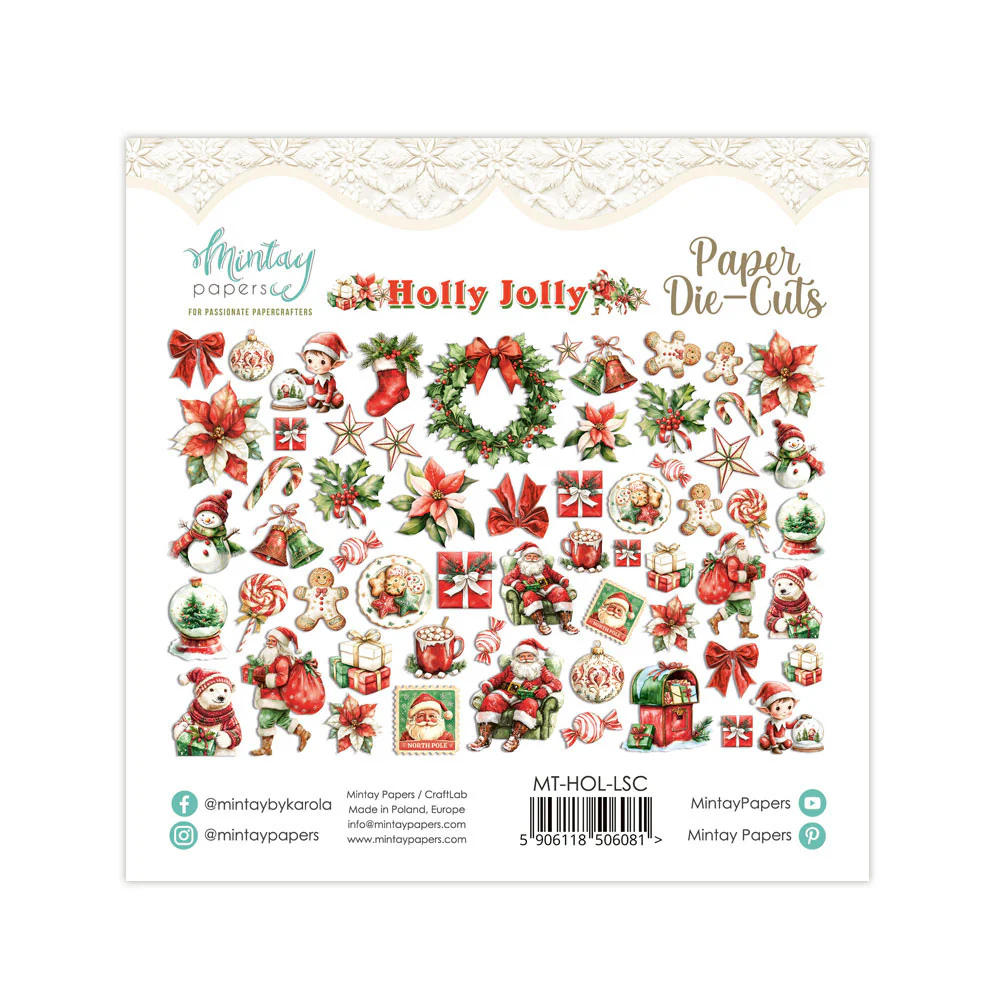 Mintay Holly Jolly Paper Die-Cuts (60 pcs) - Image 2