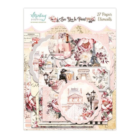 Mintay See You In Paris 6x8 Inch Paper Elements (27pcs)